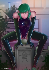 cloe-being-a-fence-sitter_swimsuit-latex-gloves-socks