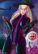halloween-2023-mimi_catsuit-purple-gloves-socks