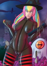 halloween-2023-mimi_striped-socks-catsuit-transparent