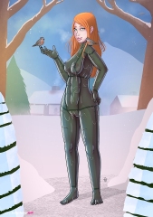Latex-in-the-snow_Undersuit-green-oiled