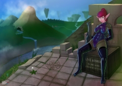 spider-hunter-dong_swimsuit-purple-undersuit-latex-oiled